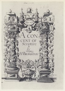 H Broughton, A Concent of Scripture, G Simson ja W White 1590 (b/w valokuva) tekijältä English Photographer