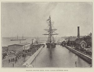 Halifax Graving Dock, HMS Canada saapumassa Dockiin tekijältä English Photographer