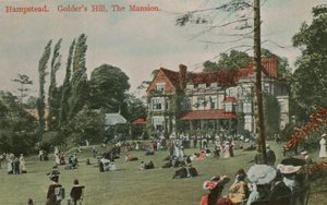 Hampstead, Golders Hill, Mansion. Postikortti lähetetty 18. elokuuta 1913. tekijältä English Photographer