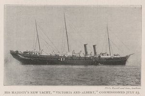 His Majestys New Yacht, Victoria and Albert, otettiin käyttöön 23. heinäkuuta tekijältä English Photographer