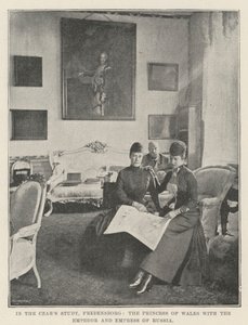 Tsaaritutkimuksessa Fredensborg, Walesin prinsessa Venäjän keisarin ja keisarinnan kanssa tekijältä English Photographer