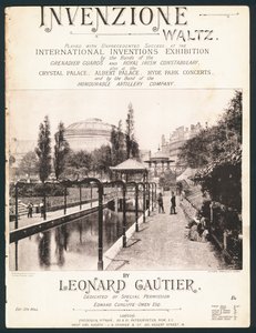 Invenzione Waltz, sävelletty kansainvälisiä keksintönäyttelyitä varten, Kensington, 1885.