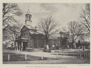 Kew Church, jossa Cambridgen prinsessa Mary vihittiin vuonna 1866 tekijältä English Photographer