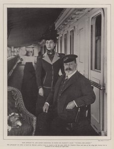 Kuningas Edward VII ja kuningatar Alexandra His Majestys Yacht Victoria and Albert -aluksella