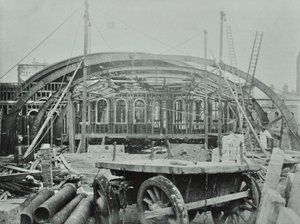 Kings Crossin asema: rakennustyöt käynnissä, 1862 tekijältä English Photographer