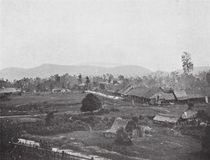 Kuala Lumpur vuonna 1884, nykyisten valtionvirastojen paikka (m/v kuva) tekijältä English Photographer