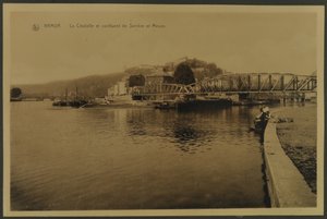 Citadel ja Sambren ja Meusen yhtymäkohta, Namur, n. 1914 tekijältä English Photographer