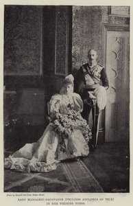 Lady Margaret Grosvenor (Teckin prinsessa Adolphus) hääpuvussaan tekijältä English Photographer