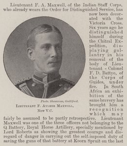 Luutnantti F Aylmer Maxwell, uusi VC tekijältä English Photographer