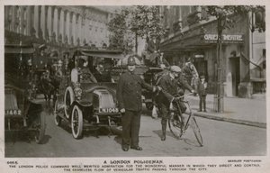 Lontoon poliisi. Postikortti lähetetty 4. heinäkuuta 1913. tekijältä English Photographer