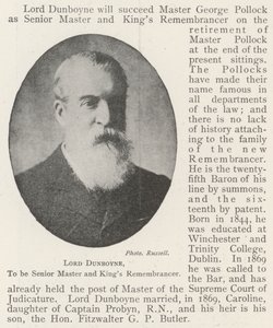 Lord Dunboyne, vanhemmaksi mestariksi ja kuninkaiden muistoksi tekijältä English Photographer