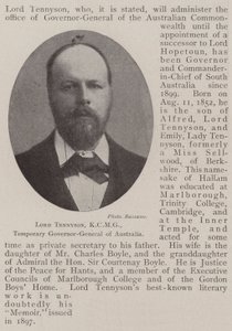 Lordi Tennyson, KCMG, Australian väliaikainen kenraalikuvernööri tekijältä English Photographer
