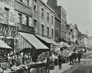 Lower Marsh: katsot itään, 1896 tekijältä English Photographer