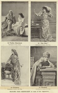 Madame Sara Bernhardt joissakin hahmoissaan tekijältä English Photographer