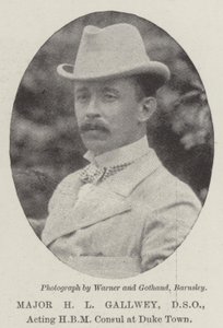 Majuri H L Gallwey, DSO, vt. HBM-konsuli Duke Townissa tekijältä English Photographer