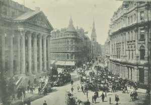 Mappin ja Webb, Cheapside, Mansion Housesta katsoen länteen, Lontoon kaupunki, 1890 tekijältä English Photographer