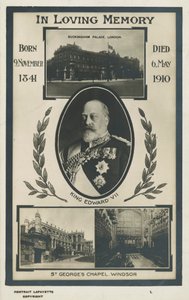 Kuningas Edward VII:n muistokortti (m/v kuva) tekijältä English Photographer