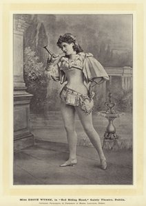 Neiti Edith Wynne, roolissa Punahilkka, Gaiety-teatteri, Dublin.
