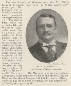 Herra A E Morgans, Länsi-Australian uusi pääministeri tekijältä English Photographer