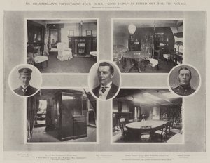 Mr Chamberlainsin tuleva kiertue, HMS Good Hope, matkaa varten varusteltuna