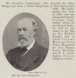 herra Franklin Lushington tekijältä English Photographer