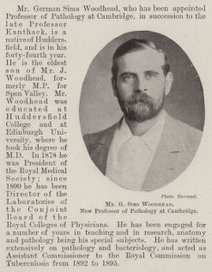 G Sims Woodhead, Cambridgen uusi patologian professori