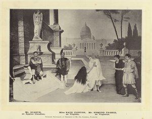 Herra Scarth, hahmona Appius Claudius. Miss Kate Clinton, Virginia. Herra Edmund Tearle Virginiuksena