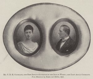 T B H Cochrane, Isle of Wightin uusi varakuvernööri; ja Lady Adela Cochrane tekijältä English Photographer