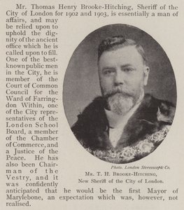 Mr T H Brooke-Hitching, Lontoon Cityn uusi sheriffi tekijältä English Photographer