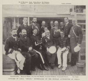 HMS Melitan upseerit viihdyttivät Venäjän viranomaiset Odessassa tekijältä English Photographer