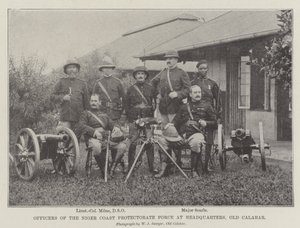 Niger Coast Protectorate Force -joukot päämajassa Old Calabarissa tekijältä English Photographer