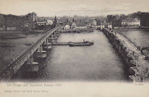 Vanha silta ja akvedukti, Putney, 1878 tekijältä English Photographer