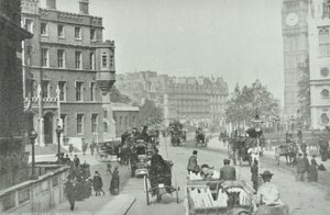 Parliament Square, Westminster LB: Broad Sanctuary, josta on näköala Parliament Squarelle, 1896 tekijältä English Photographer