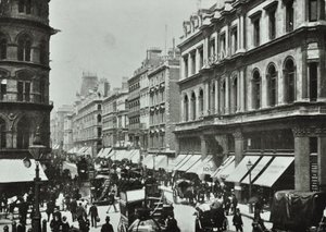 Siipikarja, katse länteen Cheapsideen, Lontoon kaupunkiin, 1890 tekijältä English Photographer