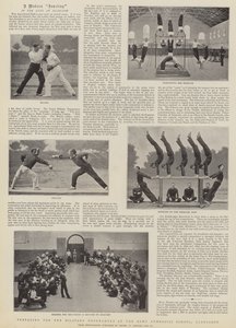 Valmistautuminen sotilasturnaukseen Army Gymnastic Schoolissa, Aldershotissa