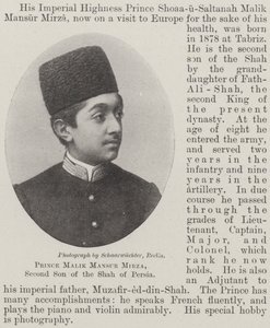 Prinssi Malik Mansur Mirza, Persian shaahin toinen poika tekijältä English Photographer