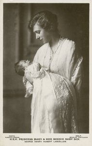 Prinsessa Mary, varakreivitär Lascelles vanhimman poikansa Georgen kanssa tekijältä English Photographer