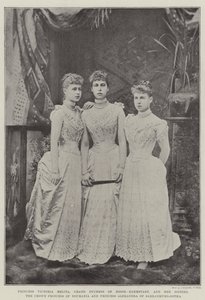Prinsessa Victoria Melita, Hessen-Darmstadtin suurherttuatar ja hänen sisarensa, Romanian kruununprinsessa ja Saksi-Coburg-Gothan prinsessa Alexandra tekijältä English Photographer