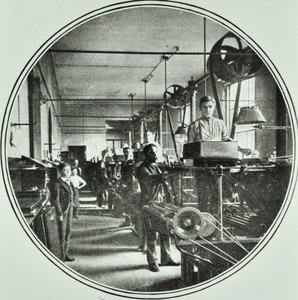 Painoosasto, Bank of England, Threadneedle Street, Lontoon kaupunki, 1890 tekijältä English Photographer