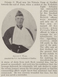 Yksityinen C Ward, palkittu VC for Gallantry Lindleyssä tekijältä English Photographer