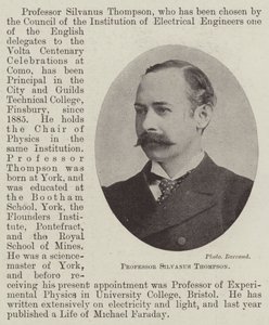 Professori Silvanus Thompson tekijältä English Photographer