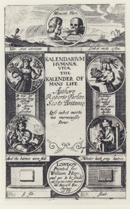 R Farley, Ihmiselämän kalenteri, W Hope 1638 (b/w kuva) tekijältä English Photographer