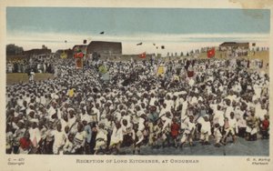 Lord Kitchenerin vastaanotto, Omdurman, c1898 (värillinen kuva) tekijältä English Photographer