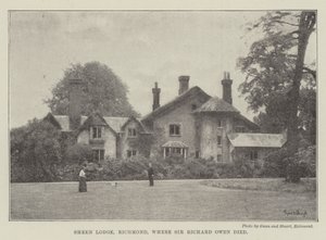 Sheen Lodge, Richmond, jossa Sir Richard Owen kuoli tekijältä English Photographer