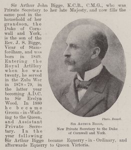 Sir Arthur Bigge, Cornwallin ja Yorkin herttuan uusi yksityinen sihteeri tekijältä English Photographer