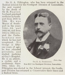 Sir G A Pilkington, uusi kansanedustaja Southport Divisionille, Lancashire tekijältä English Photographer