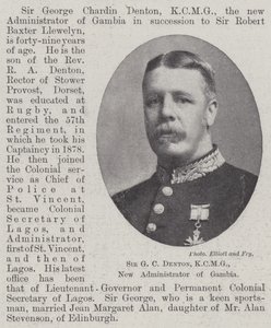 Sir G C Denton, KCMG, Gambian uusi hallintojohtaja tekijältä English Photographer