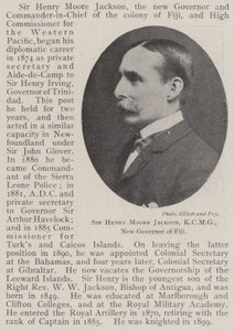 Sir Henry Moore Jackson, KCMG, Fidžin uusi kuvernööri tekijältä English Photographer