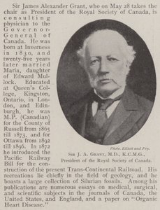 Sir J A Grant, MD, KCMG, Kanadan kuninkaallisen seuran puheenjohtaja tekijältä English Photographer