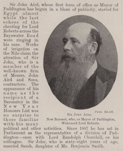 Sir John Aird, New Baronet, joka Paddingtonin pormestarina toivotti Lord Robertsin tervetulleeksi tekijältä English Photographer